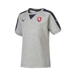 Puma Koszulka Czech Republic casuals SZARY, Mężczyźni 748759-11 | SZARY L. Szare koszulki męskie Puma, m, bez wzorów, casualowe, bez kołnierzyka, bez rękawów. Za 161,44 zł.