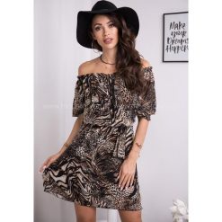Sukienka Animal II. Sukienki damskie Modaforyou, s, bez wzorów, z elastanu, bez kołnierzyka, bez rękawów. Za 99,00 zł.