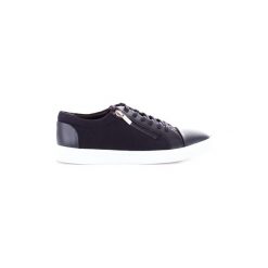 Buty Calvin Klein Jeans F0875. Niebieskie trampki męskie Calvin Klein Jeans, bez wzorów, z jeansu, bez zapięcia. Za 548,13 zł.