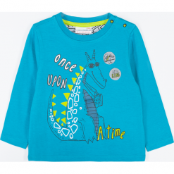 Koszulka. Niebieskie t-shirty chłopięce LITTLE KING, z aplikacjami, z długim rękawem. Za 39,90 zł.