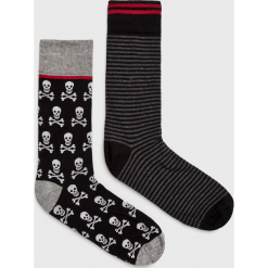 John Frank - Skarpety (2-pack). Szare skarpetki męskie marki John Frank, z bawełny. Za 29,90 zł.