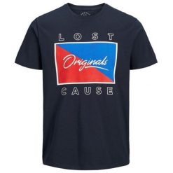 Jack&Jones Koszulka Jorantwon Tee SS Crew Neck Slim Total Eclipse (rozmiar S). Koszulki męskie Jack&Jones, s, bez wzorów, bez kołnierzyka, bez rękawów. W wyprzedaży za 31,00 zł.