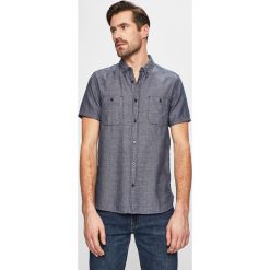 Mustang - Koszula. Niebieskie koszule męskie Mustang, s, bez wzorów, z bawełny, casualowe, button down, z krótkim rękawem. W wyprzedaży za 69,90 zł.