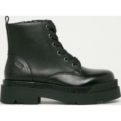 Liu Jo - Workery skórzane. Czarne workery damskie Liu Jo, ze skóry, bez obcasa, na obcasie, na zamek. Za 1049,00 zł.