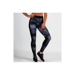 Legginsy fitness kardio 120 damskie. Czarne legginsy sportowe damskie DOMYOS, xs, bez wzorów, z elastanu, na fitness i siłownię. Za 59,99 zł.