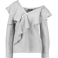 Bluzki damskie: Missguided Tall ASYMMETRIC FRILL NECK DETAIL Bluzka black/white