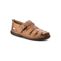 LASOCKI FOR MEN MI08-448-51-01 Camel. Brązowe sandały męskie Lasocki For Men, ze skóry, bez zapięcia. Za 149,99 zł.