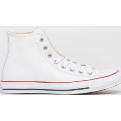 Converse - Trampki Chuck Taylor All Star. Białe trampki męskie Converse, bez wzorów, ze skóry, retro, bez zapięcia. Za 399,90 zł.