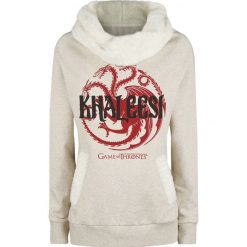 Bluzy damskie: Gra o Tron Khaleesi Bluza damska beżowy melanż/biały