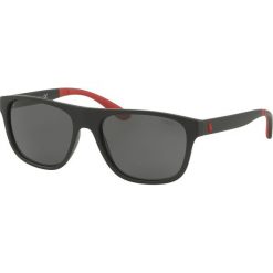 Polo Ralph Lauren - Okulary 0PH4131.528487.57.M. Czarne okulary przeciwsłoneczne męskie marki Polo Ralph Lauren, z materiału, prostokątne. W wyprzedaży za 399,90 zł.
