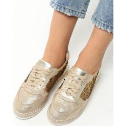 Espadryle damskie: Złote Espadryle Teres