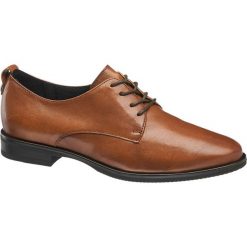 Półbuty damskie 5th Avenue brązowe. Pomarańczowe półbuty damskie 5th Avenue, bez wzorów, ze skóry, bez obcasa, na obcasie, bez zapięcia. Za 159,90 zł.