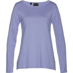 Sweter Premium bonprix jasny lawendowy. Fioletowe swetry damskie bonprix, bez wzorów, klasyczne, bez rękawów, bez kaptura. Za 99,99 zł.