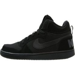Nike Sportswear COURT BOROUGH Tenisówki i Trampki wysokie black. Czarne trampki dziewczęce Nike Sportswear, ze skóry. Za 229,00 zł.