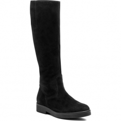 Oficerki GABOR - 91.609.17 Schwarz. Czarne buty zimowe damskie Gabor, z materiału, przed kolano, na wysokim obcasie, na obcasie. Za 669,00 zł.