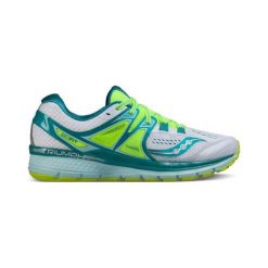 Saucony TRIUMPH ISO 3, URUCHOMIENIE | BIAŁY / TEALOWY / CYTRON 7. Białe buty sportowe damskie Saucony, bez wzorów, do biegania. W wyprzedaży za 530,45 zł.