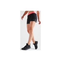 Spodenki fitness kardio 520 damskie. Brązowe spodenki sportowe damskie DOMYOS, xs, bez wzorów, z elastanu, na fitness i siłownię. Za 64,99 zł.