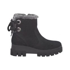 Tamaris Buty czarny female czarny 40. Czarne botki damskie Tamaris, z syntetyku, bez obcasa, na sznurówki. Za 399,00 zł.