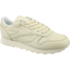 Reebok Classic Leather BD2772. Żółte buty sportowe damskie Reebok, bez wzorów, ze skóry, sportowe, reebok classic. W wyprzedaży za 229,99 zł.