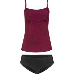 Tankini (2 części) bonprix bordowo-czarny. Czerwone stroje kąpielowe damskie bonprix, bez wzorów. Za 64,99 zł.