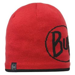 Czapki męskie: Buff Czapka Knitted & Polar Logo Red Czerwona