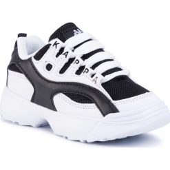Sneakersy KAPPA - Overton K 260789K White/Black 1011. Czarne trampki chłopięce Kappa, bez wzorów, ze skóry ekologicznej, na sznurówki. Za 109,00 zł.