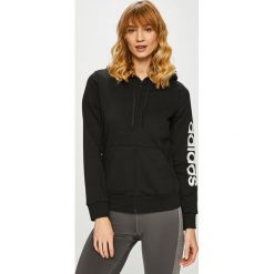 Adidas Performance - Bluza. Czarne bluzy damskie adidas Performance, s, z nadrukiem, z bawełny, bez rękawów, z kapturem. Za 199,90 zł.