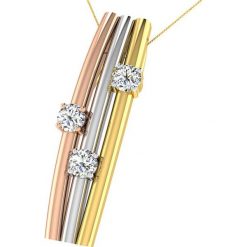 Naszyjniki damskie: Srebrny naszyjnik z diamentami – dł. 40 cm