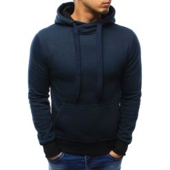 Bluzy męskie: Bluza męska z kapturem granatowa (bx3251)