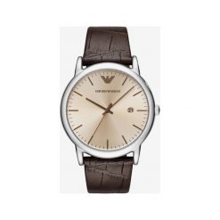 Emporio Armani Zegarek Brązowy. Pomarańczowe, analogowe zegarki męskie Emporio Armani, ze stali. Za 1046,95 zł.