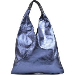 Torebki klasyczne damskie: Skórzana torebka w kolorze niebieskim – (S)37 x (W)46 cm