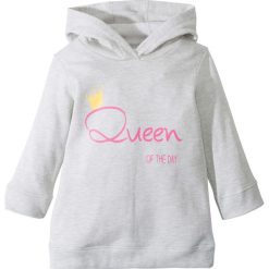 Bluzy dziewczęce rozpinane: Bluza dresowa z kapturem bonprix naturalny melanż - różowy flaming