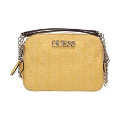 Guess Damska Torebka Crossbody Heritage Pop Convertible Camera Yellow. Żółte torebki klasyczne damskie marki Guess, z aplikacjami, bez dodatków. Za 0,00 zł.