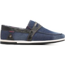 Granatowe Półbuty Overkill. Szare półbuty męskie Born2be, bez wzorów, z denimu, bez zapięcia. Za 49,99 zł.