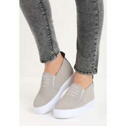 Sneakersy damskie: Szare Sneakersy Leo