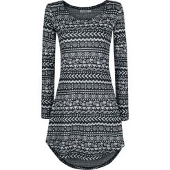 Innocent Winter Dress Sukienka szary/czarny. Czarne sukienki z falbanami Innocent, xl, z materiału, z dekoltem w łódkę. Za 144,90 zł.