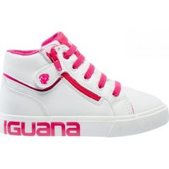 Buciki niemowlęce chłopięce: IGUANA Buty dziecięce Fenella Mid Kids G White/Fuchsia r. 27 (3905)