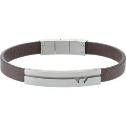 Bransoletki męskie: Emporio Armani Bransoletka silvercoloured/brown