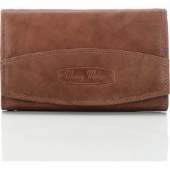 Elegancki skórzany portfel damski money maker w pudełku pomysł na prezent. Szare portfele damskie Money Maker, bez wzorów, ze skóry. Za 89,00 zł.