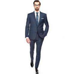 Garnitury: garnitur lens 306 granatowy regular fit