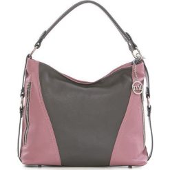 Torebki klasyczne damskie: Skórzana torebka w kolorze jasnoróżowym – 35 x 29 x 12 cm