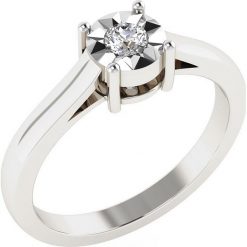 Złoty pierścionek z diamentem. Szare pierścionki damskie Art of Diamond & Co., z diamentem, złote. W wyprzedaży za 1002,95 zł.