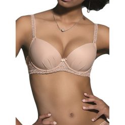 Biustonosze bardotka: Biustonosz brassiere w kolorze kawowym