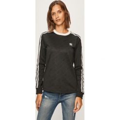 Adidas Originals - Longsleeve. Czarne topy damskie adidas Originals, bez wzorów, z elastanu, z okrągłym kołnierzem. W wyprzedaży za 139,90 zł.