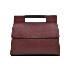 Skórzana torebka w kolorze brązowym - (S)32 x (W)26,5 x (G)12 cm. Pomarańczowe torebki klasyczne damskie Black Friday Bags, w paski, ze skóry, przez ramię, bez dodatków. W wyprzedaży za 259,95 zł.