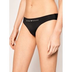 Figi brazylijskie Emporio Armani Underwear 162948 0P284 00020. Czarne figi damskie Emporio Armani Underwear, s, bez wzorów, z elastanu. W wyprzedaży za 119,00 zł.