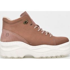 Tamaris - Buty. Szare buty sportowe damskie Tamaris, bez wzorów, ze skóry, sportowe. W wyprzedaży za 199,90 zł.