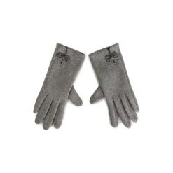 ACCCESSORIES 1W6-014-AW19 Szary. Szare rękawiczki damskie ACCCESSORIES, bez wzorów, z bawełny. Za 29,99 zł.