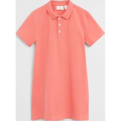 Mango Kids - Sukienka dziecięca Riva 110-164 cm. Niebieskie sukienki dziewczęce Mango Kids, bez wzorów, z bawełny, z krótkim rękawem, krótkie, mini, proste. Za 59,90 zł.
