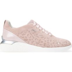 Półbuty GEOX D THERAGON. Czerwone creepersy damskie Geox, ze skóry. Za 249,90 zł.